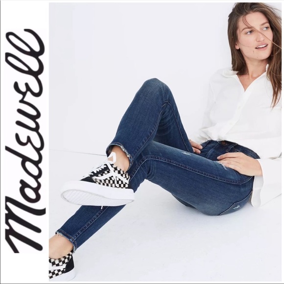 Madewell High Rise Skinny Distressed Jeans Size 28 EUC - Picture 3 of 16